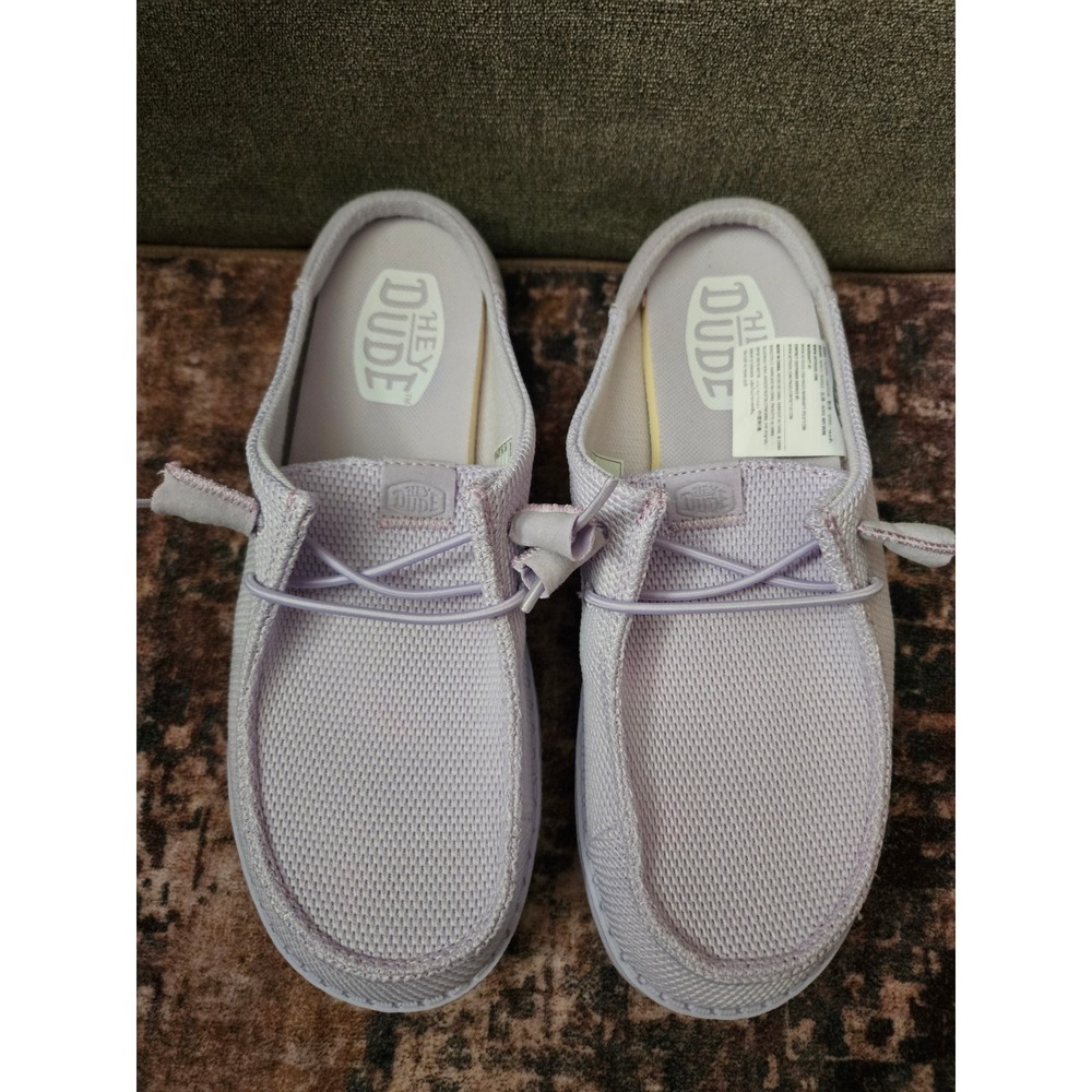 Hey Dude Wendy Slip Mono Lilac Purple Mule Slip-On Shoes Women's Size 7 / UK 5